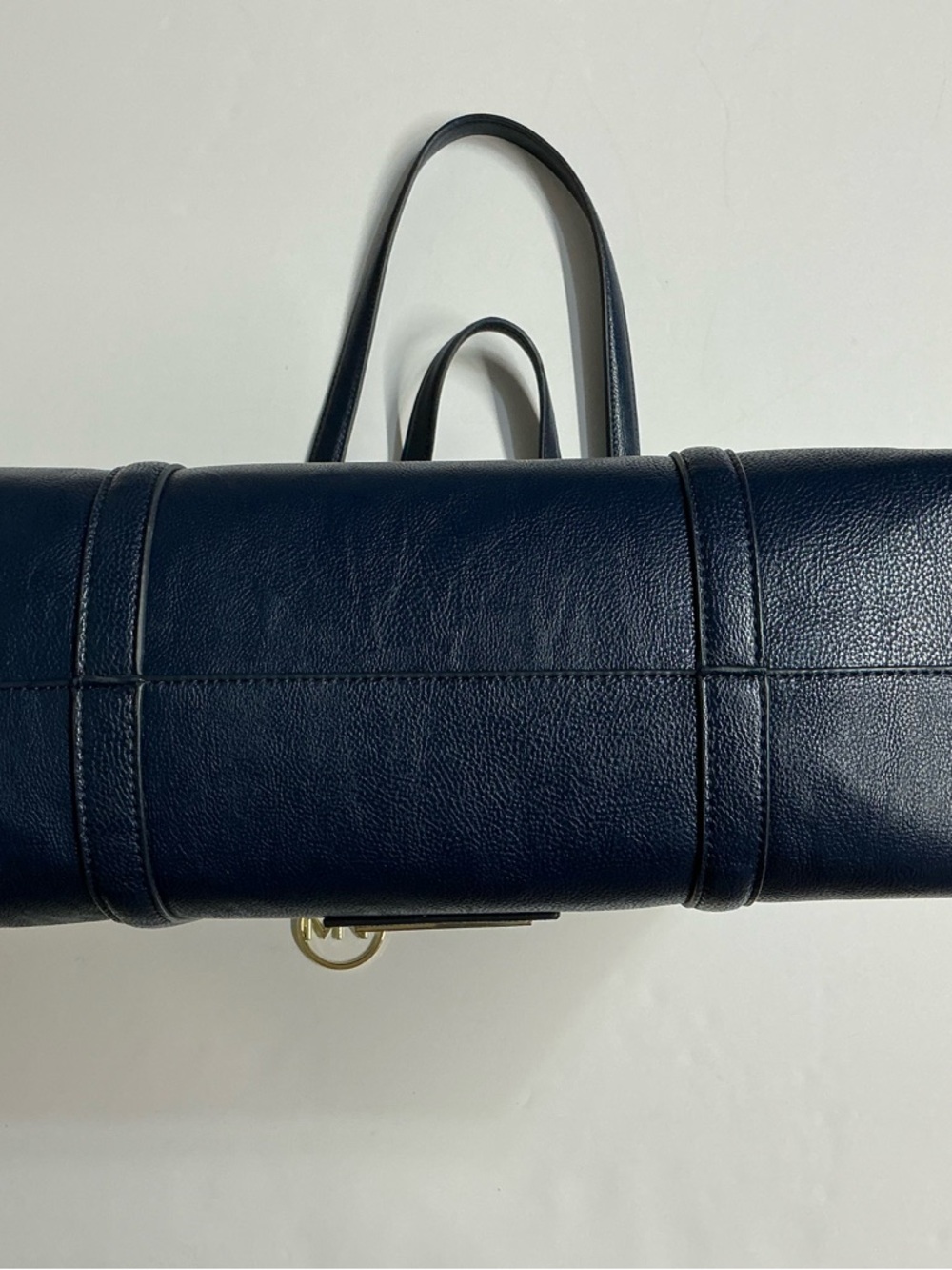 Marc New York Navy Leather Tote with Gold Charm - Picture 9 of 15